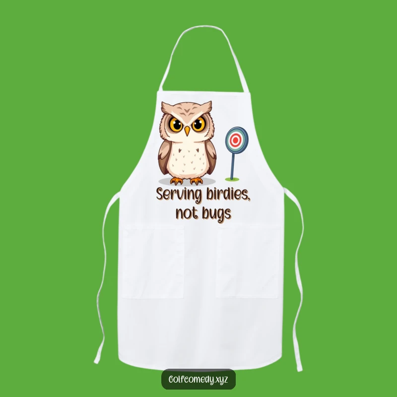 Funny Owl Apron: Confident Golfer, Kitchen Focus, Perfect Funny Gift for Chefs