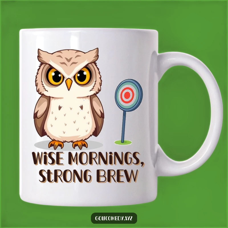 Funny Owl Mug: Confident Golfer, Intense Focus, Perfect Funny Gift for Golfers