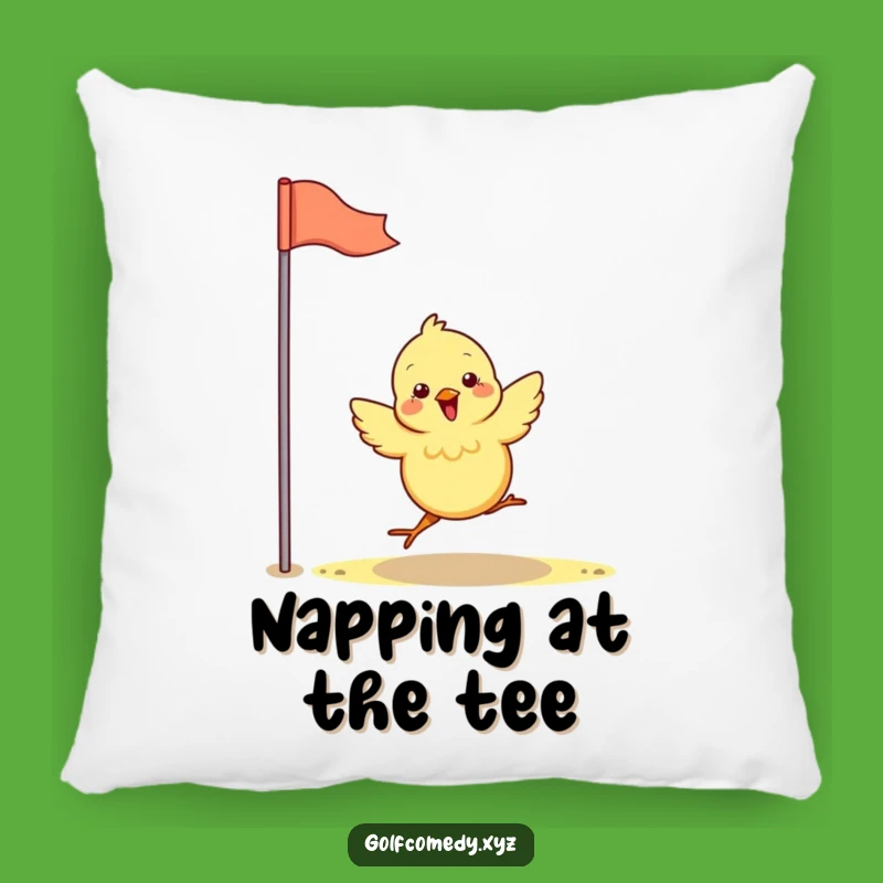 Comfy Funny Chick Golf Pillow - Soft & Hilarious Birdie Accent Gift