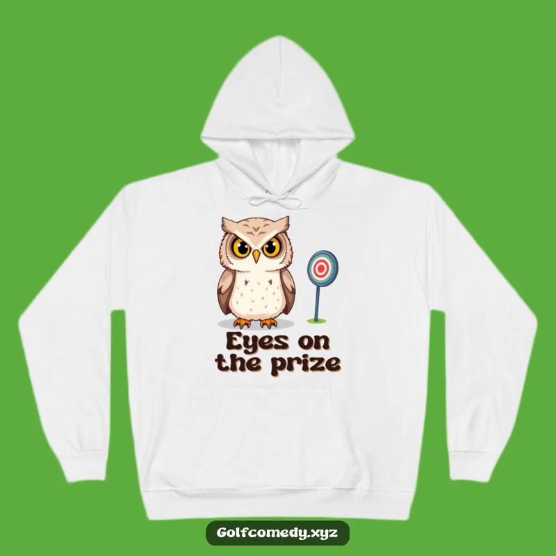 Funny Owl Hoodie: Confident Golfer, Cozy Focus, Warm Funny Gift