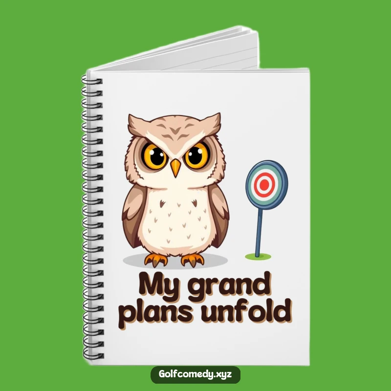 Funny Owl Notebook: Confident Golfer, Focused Journaling, Ideal Funny Gift for Writers