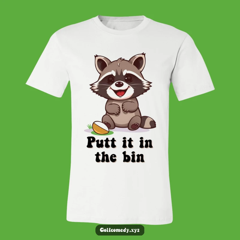 Funny Raccoon Golf Champion T-Shirt - Hilarious Victory Tee Gift